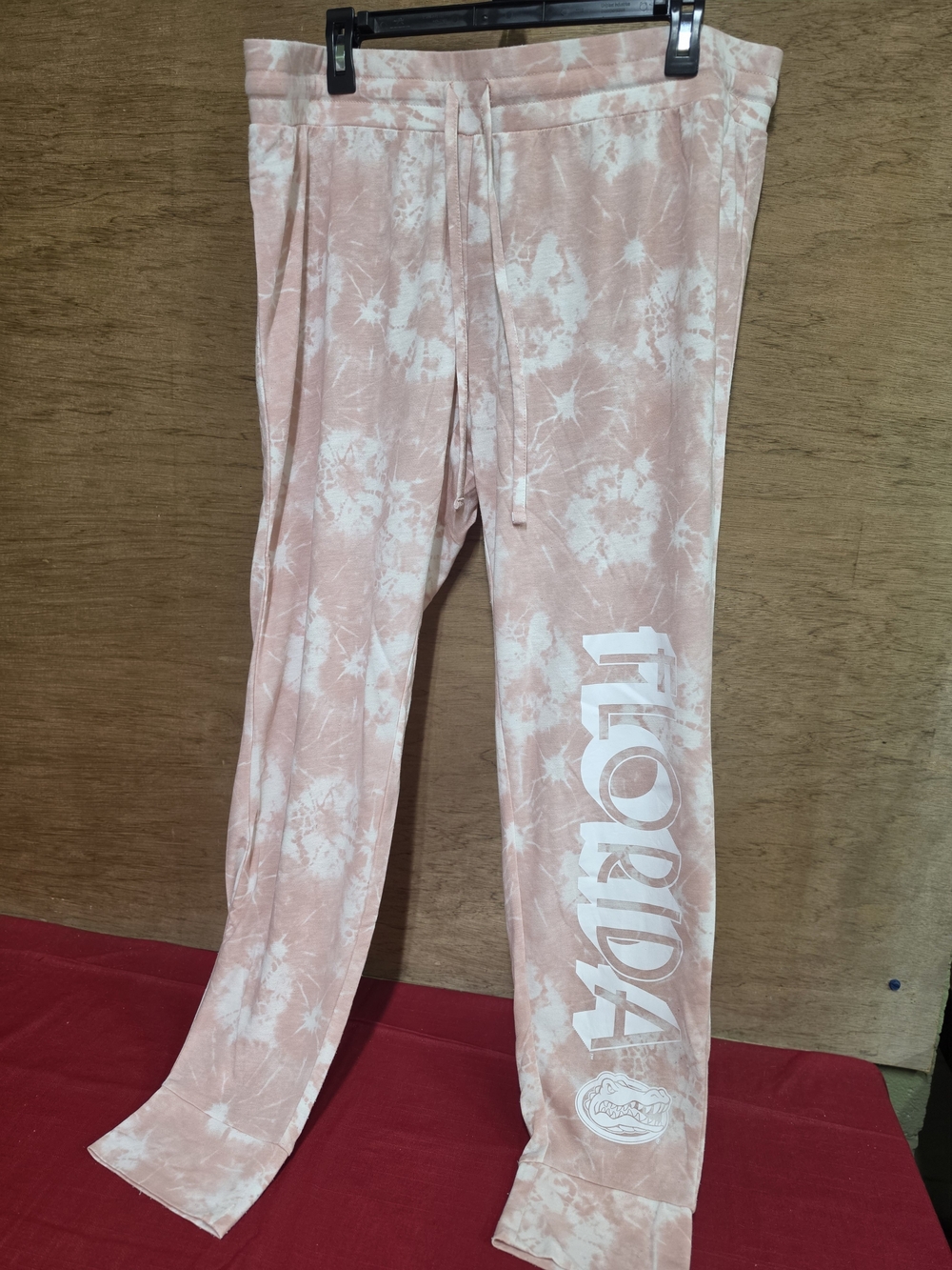 Women's Pink Tie-Dye Joggers with 'Florida' Graphic